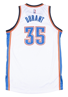2015-16 Kevin Durant Game Used Oklahoma City Thunder White Home Jersey Used On 11/25/2015 (NBA/MeiGray & MEARS A10)